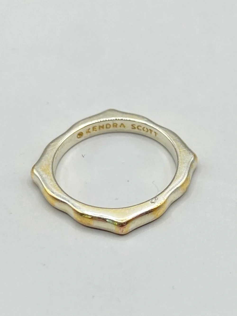 Kendra Scott Gold Logo Cutout Stacking Ring